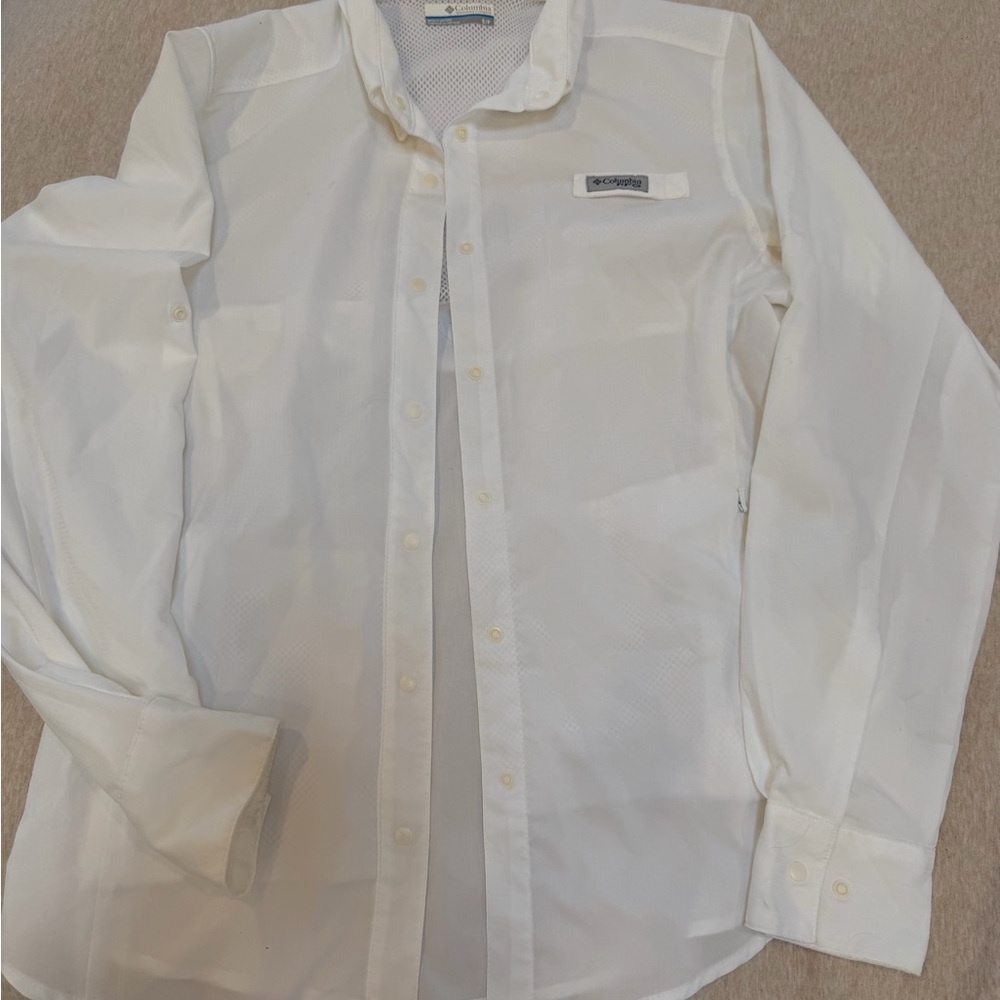 Columbia Tamiami White Long-Sleeve Sun Shirt